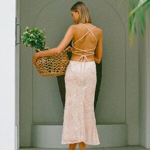 Cream midi dress from Sabo Skirt
